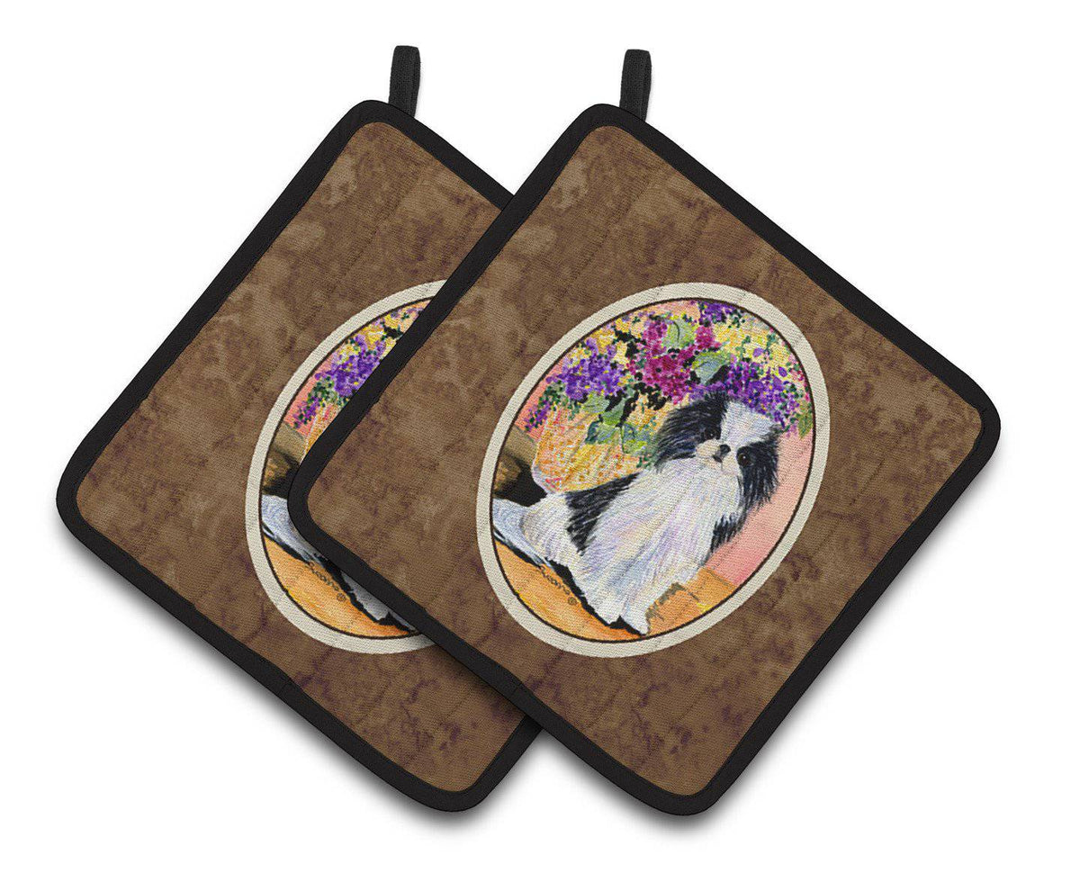Japanese Chin Pair of Pot Holders SS8299PTHD - the-store.com