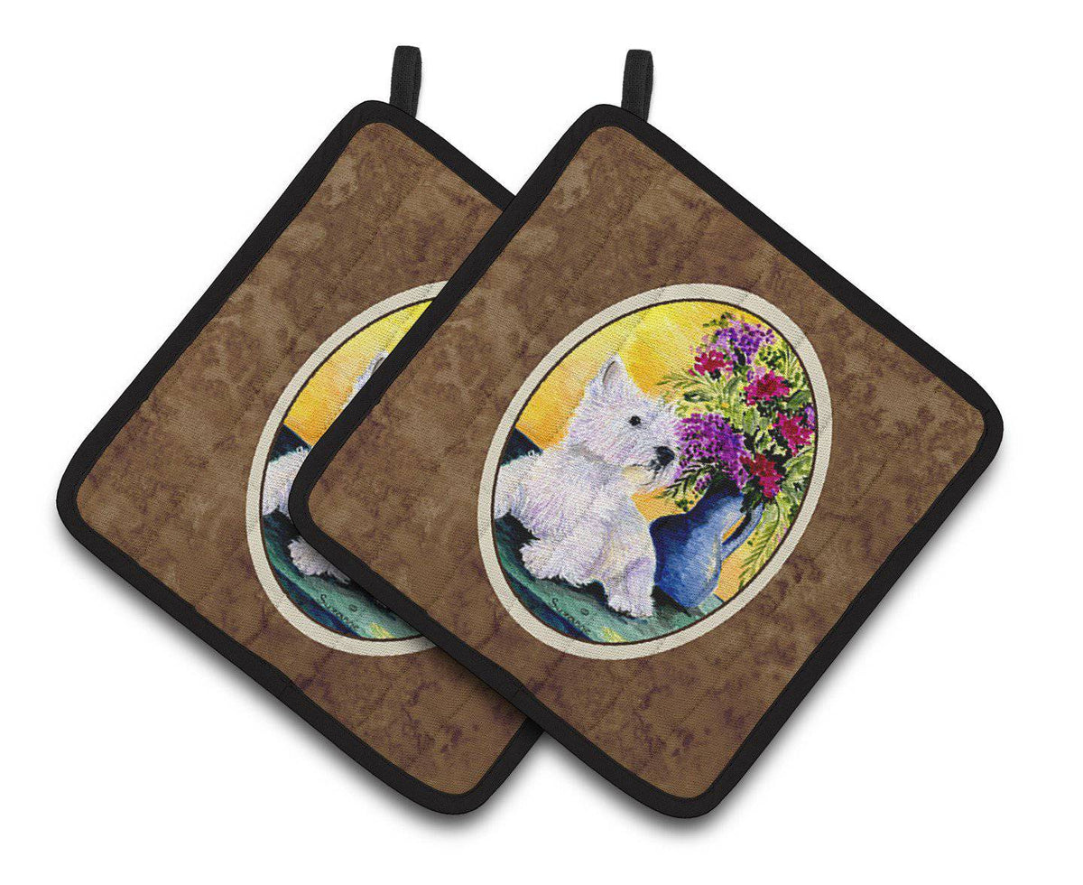 Westie Pair of Pot Holders SS8301PTHD - the-store.com