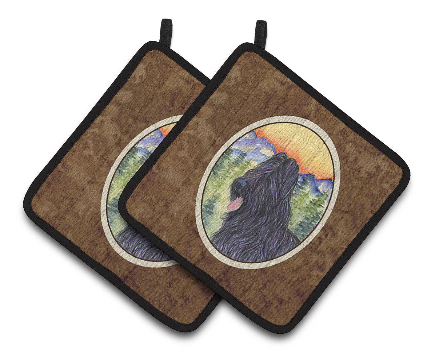 Briard Pair of Pot Holders SS8319PTHD - the-store.com