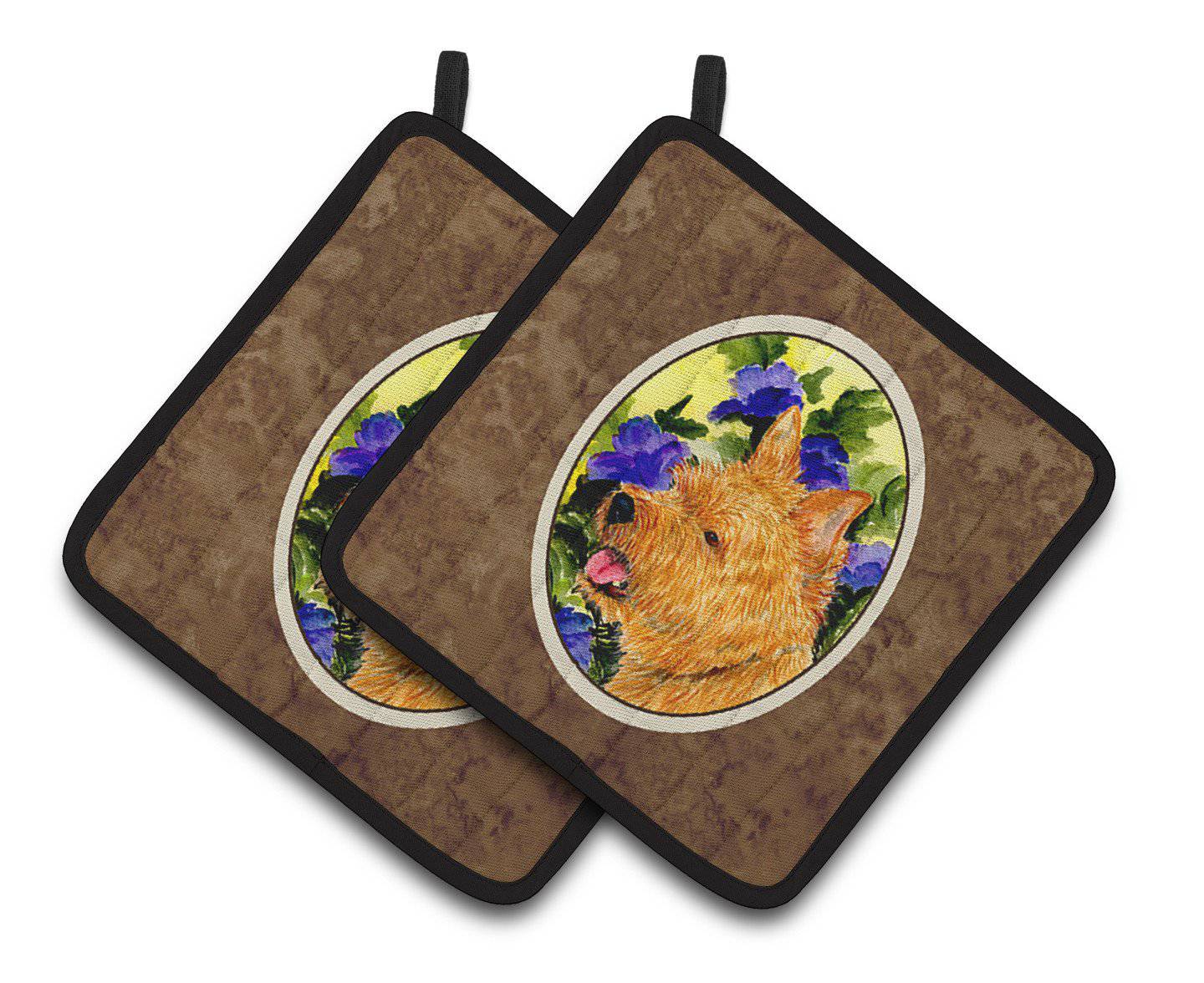 Norwich Terrier Pair of Pot Holders SS8421PTHD - the-store.com