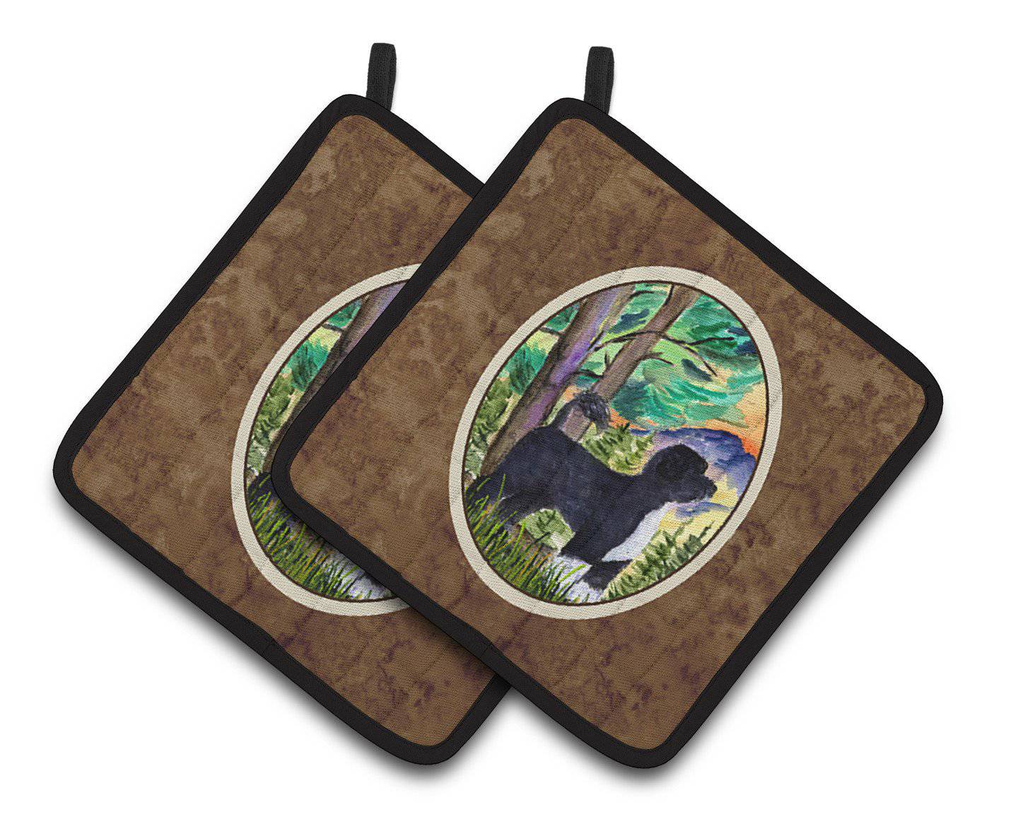Portuguese Water Dog Pair of Pot Holders SS8429PTHD - the-store.com
