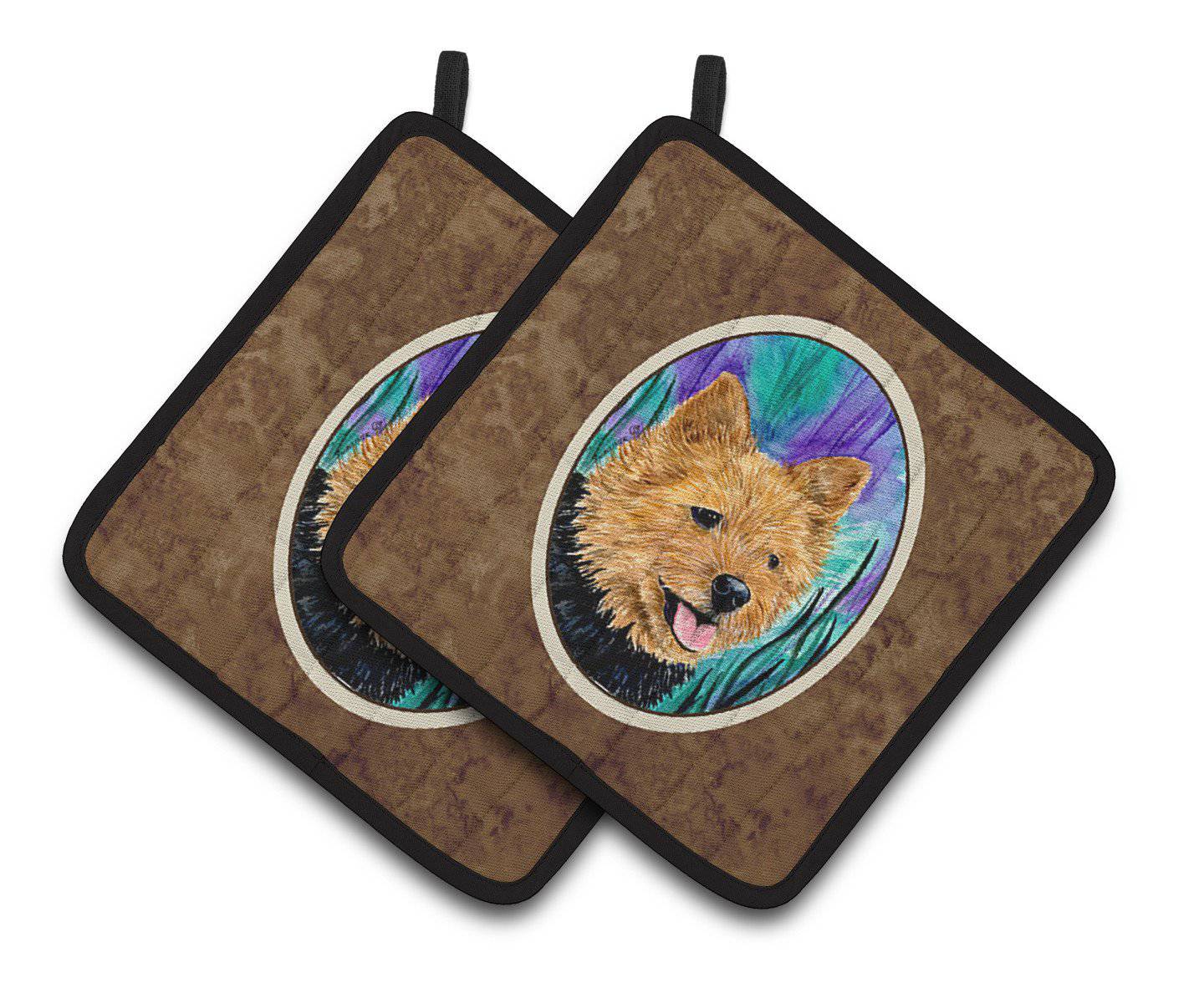 Norwich Terrier Pair of Pot Holders SS8431PTHD - the-store.com
