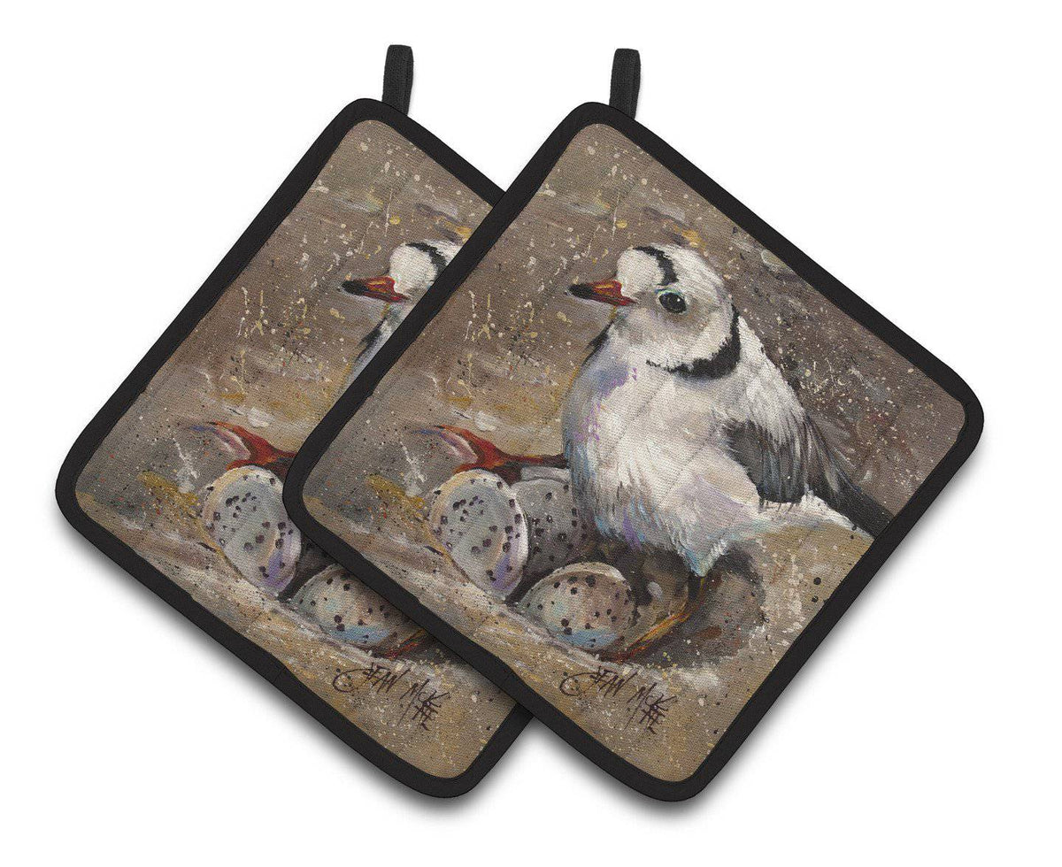 Piping Plover Pair of Pot Holders JMK1215PTHD - the-store.com