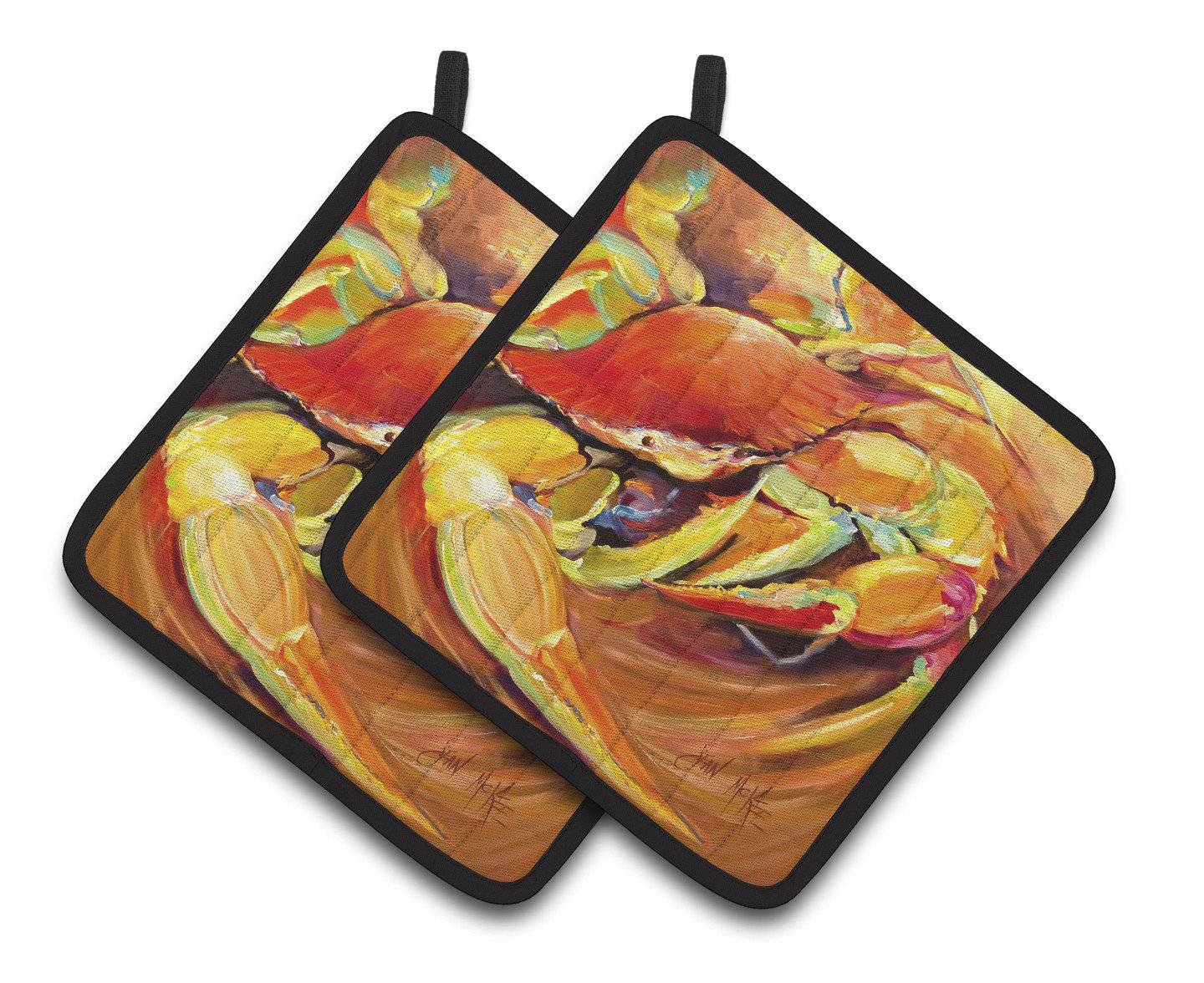 Crab Spice Pair of Pot Holders JMK1250PTHD - the-store.com