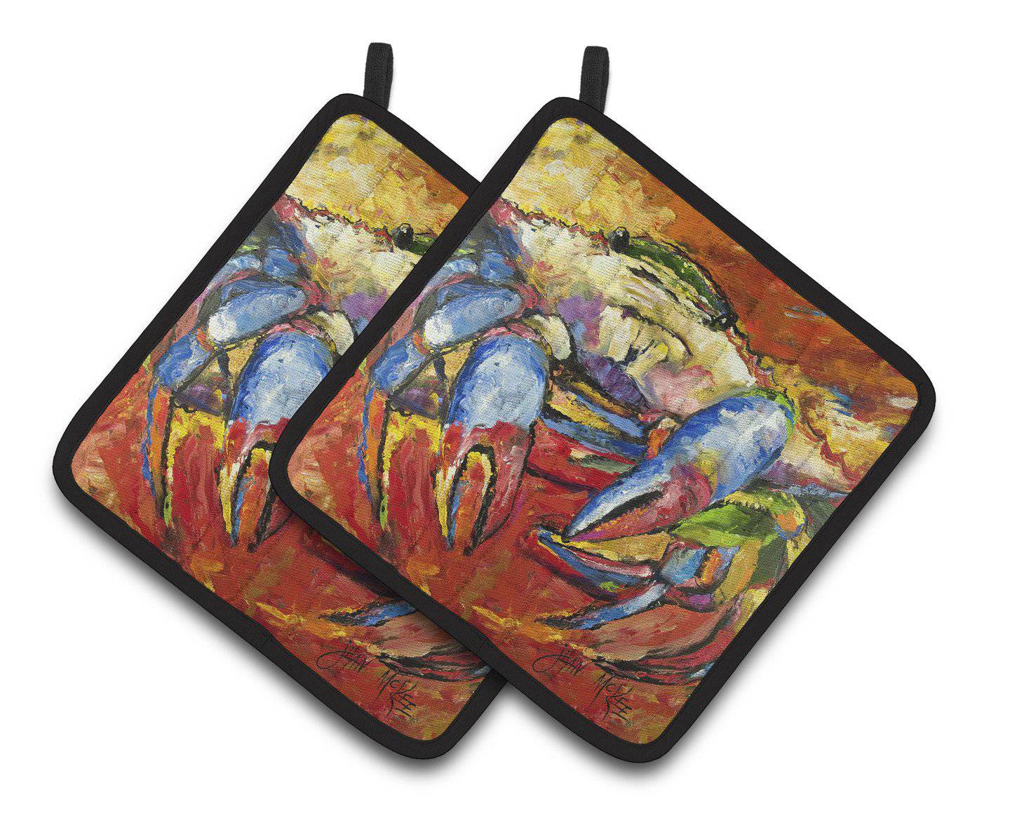 Red Crab Pair of Pot Holders JMK1252PTHD - the-store.com