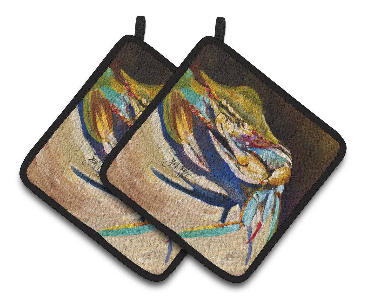 Crab to Claw UP Crab Pair of Pot Holders JMK1258PTHD - the-store.com