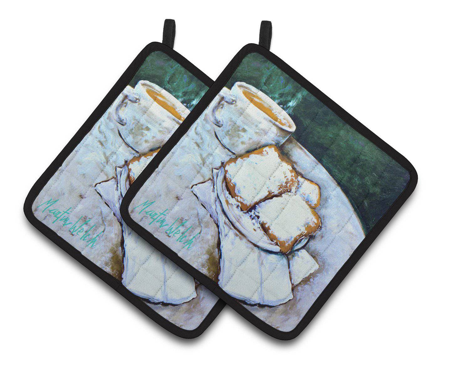 Beingets Breakfast Delight Pair of Pot Holders MW1008PTHD - the-store.com