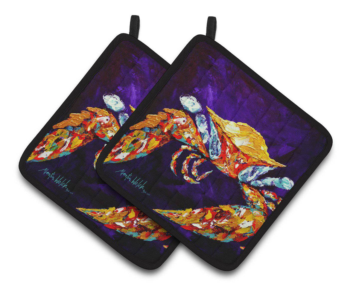 Crab The Right Stuff  Pair of Pot Holders MW1127PTHD - the-store.com