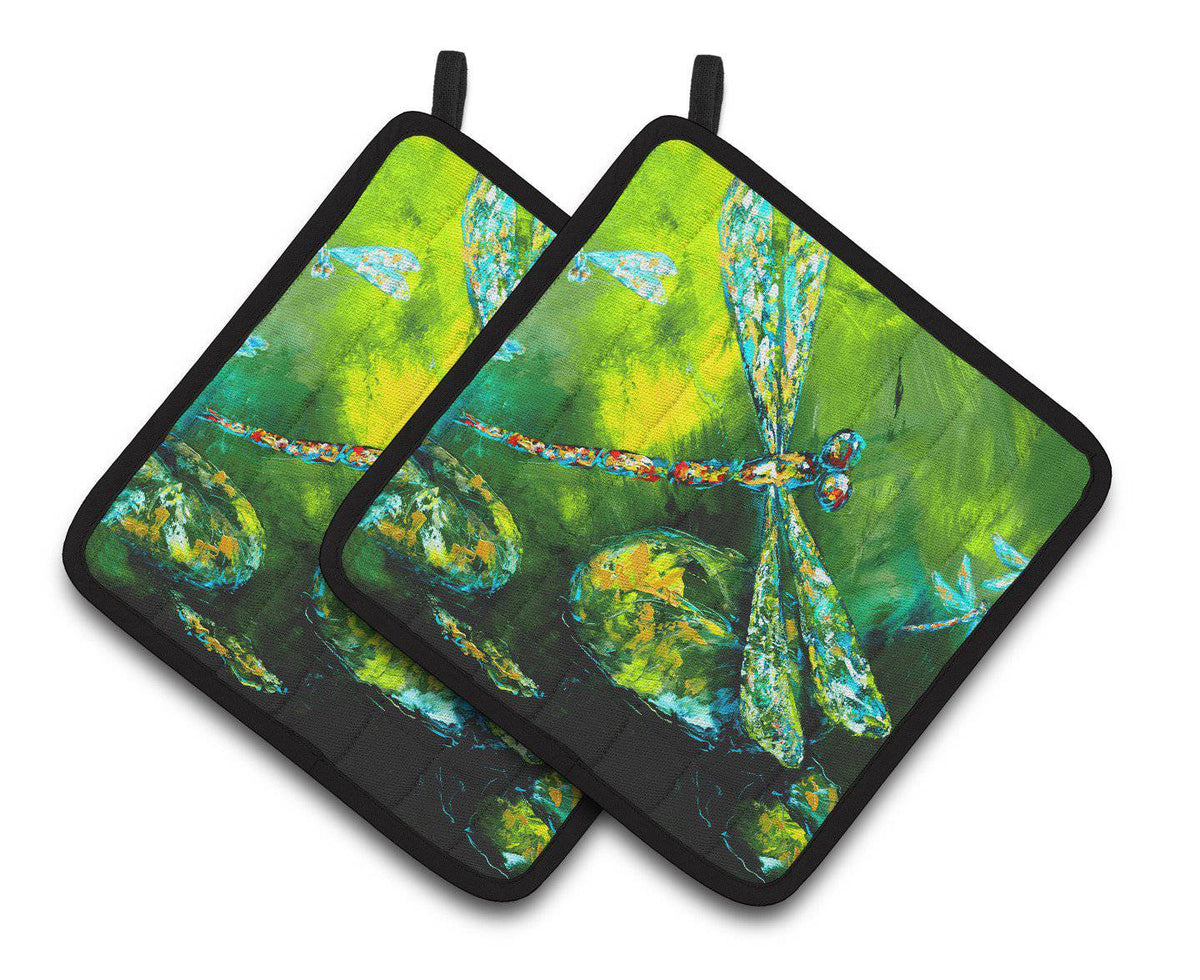 Insect - Dragonfly Summer Flies Pair of Pot Holders MW1128PTHD - the-store.com