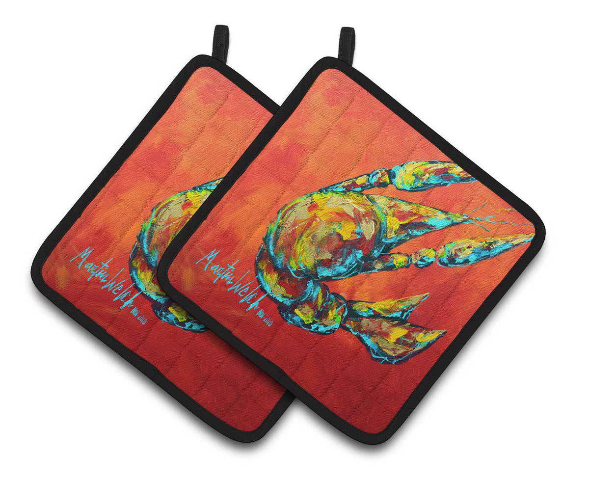 Crawfish Spicy Craw  Pair of Pot Holders MW1131PTHD - the-store.com