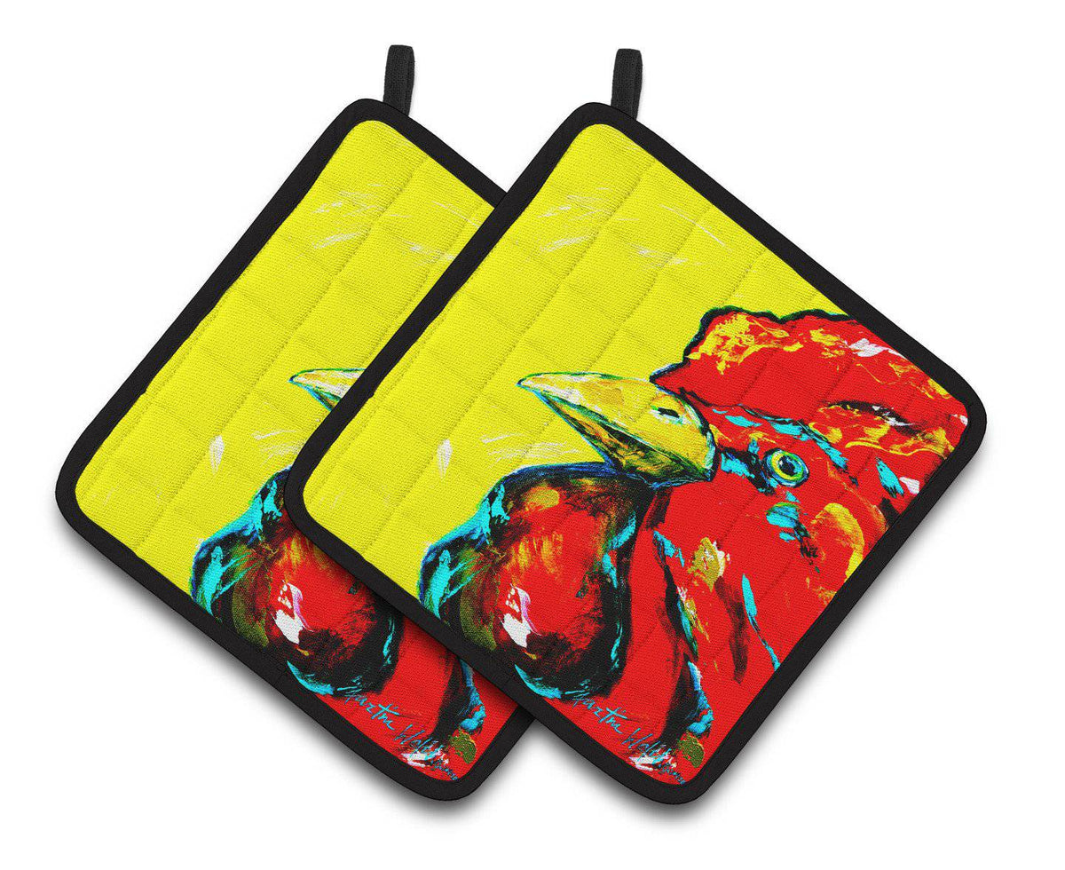 Rooster Big Head Pair of Pot Holders MW1138PTHD - the-store.com
