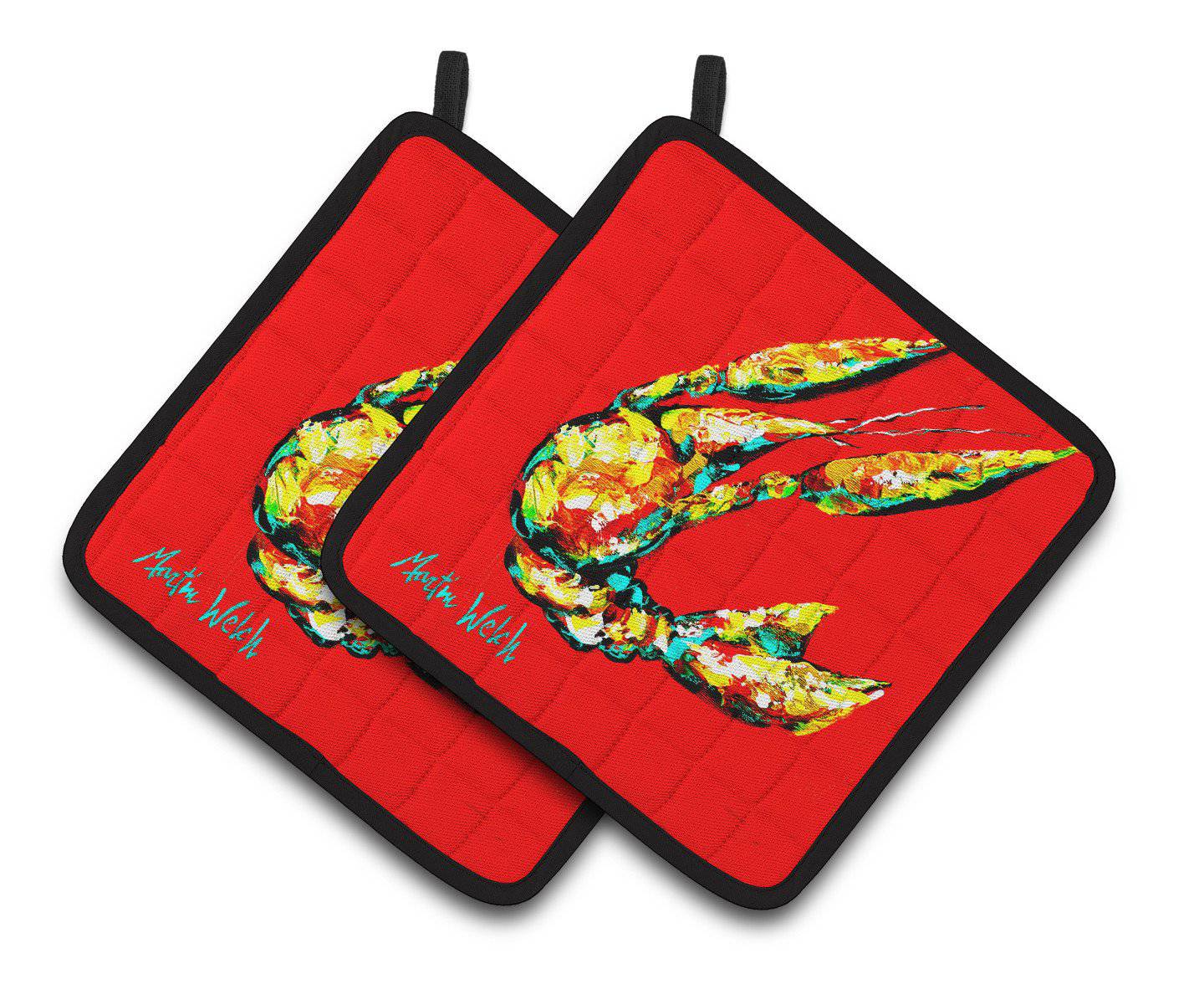 Crawfish Move Over Pair of Pot Holders MW1146PTHD - the-store.com