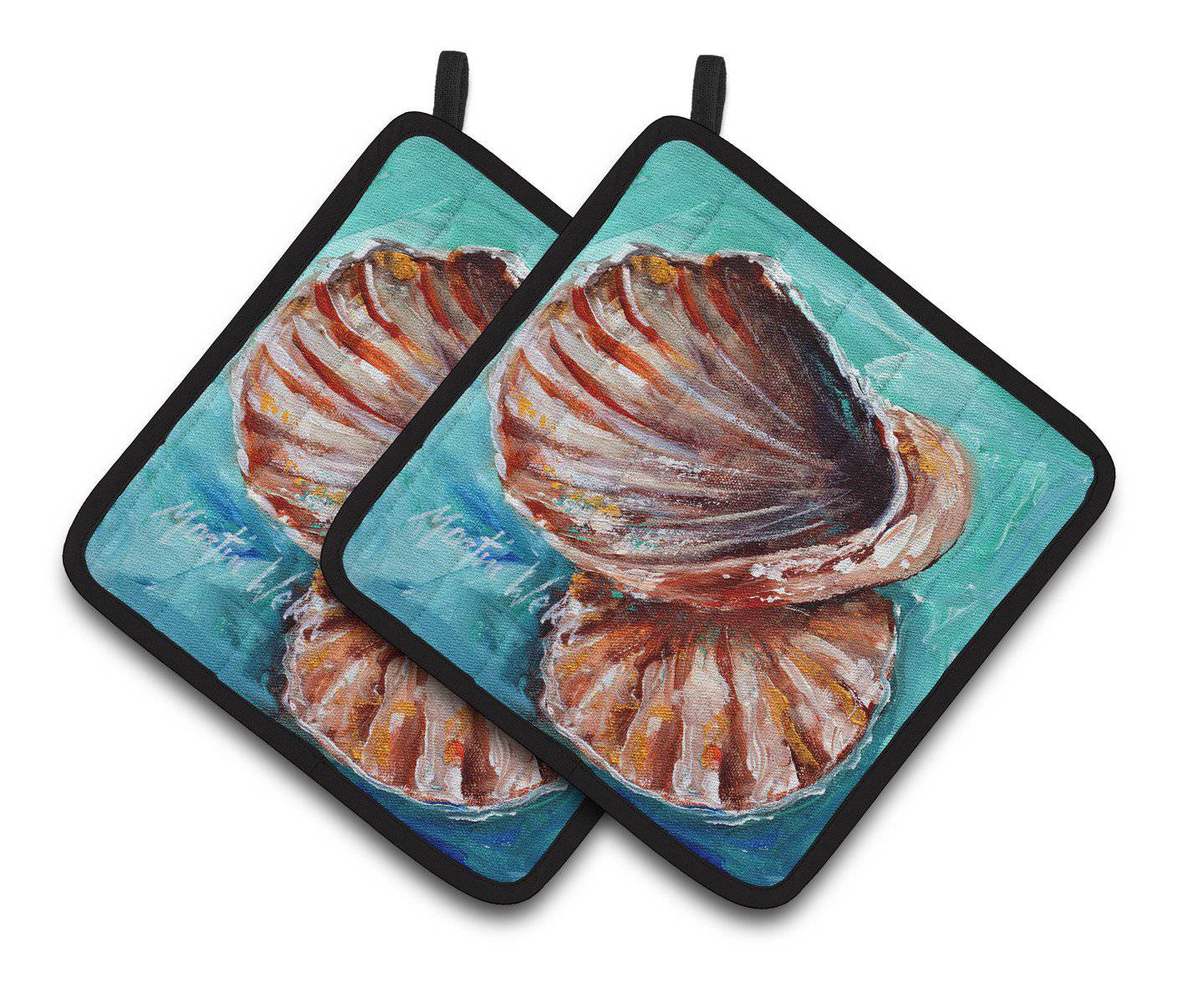 Shells not in a row Pair of Pot Holders MW1147PTHD - the-store.com