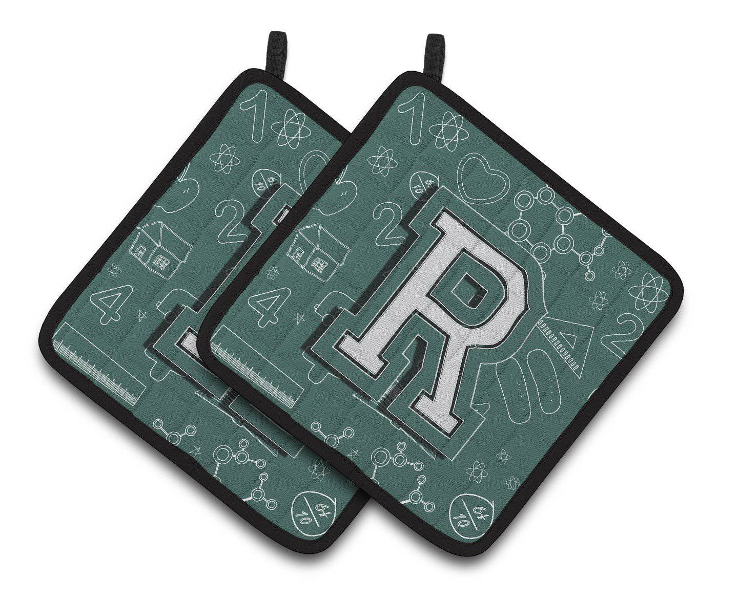 Letter R Back to School Initial Pair of Pot Holders CJ2010-RPTHD - the-store.com