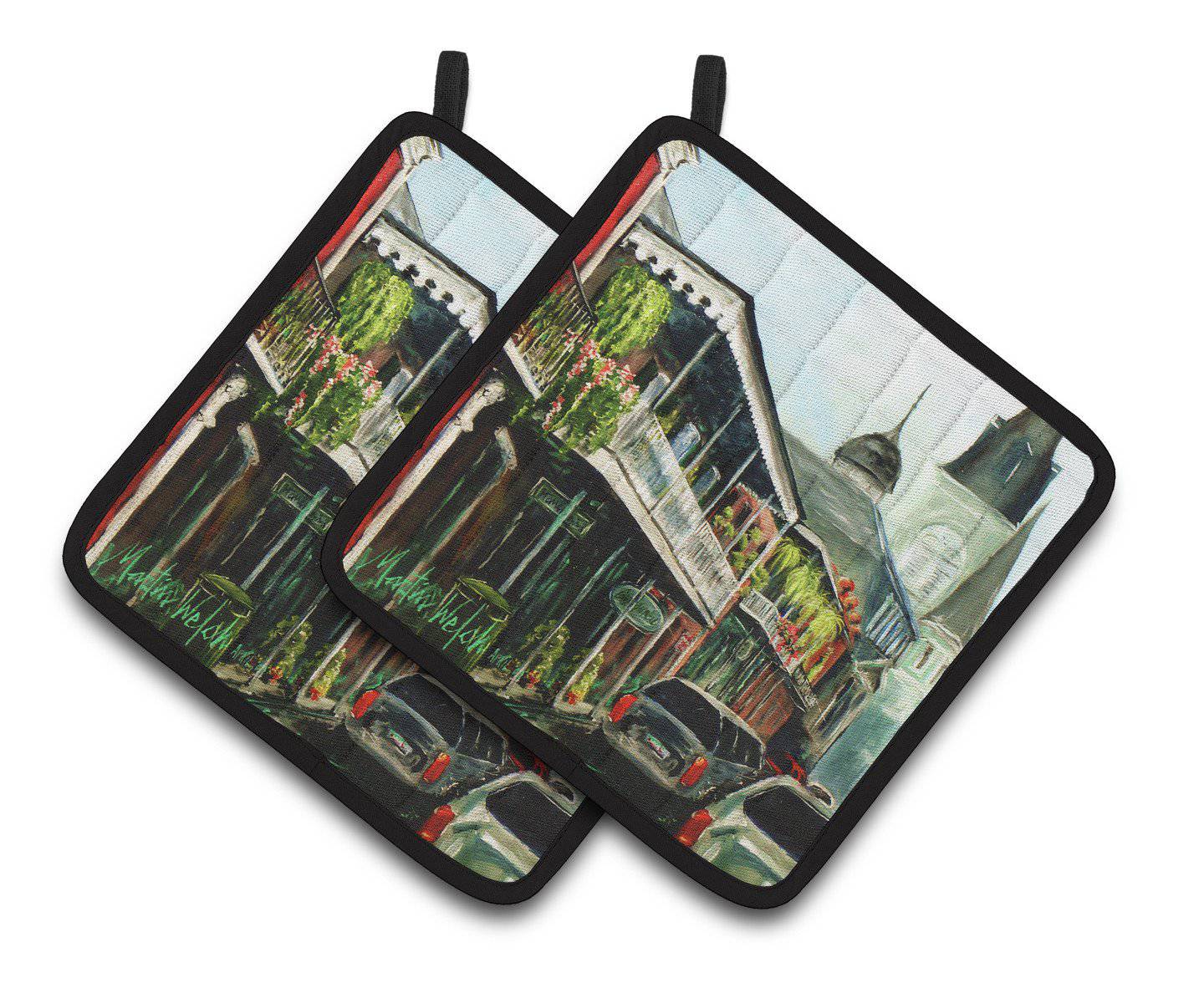 St Louis Cathedral Pair of Pot Holders MW1201PTHD - the-store.com