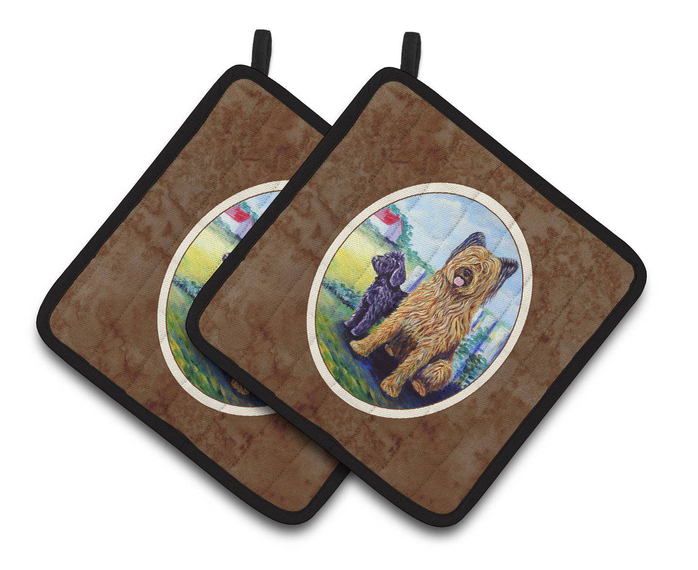 Briard Pair of Pot Holders 7092PTHD - the-store.com
