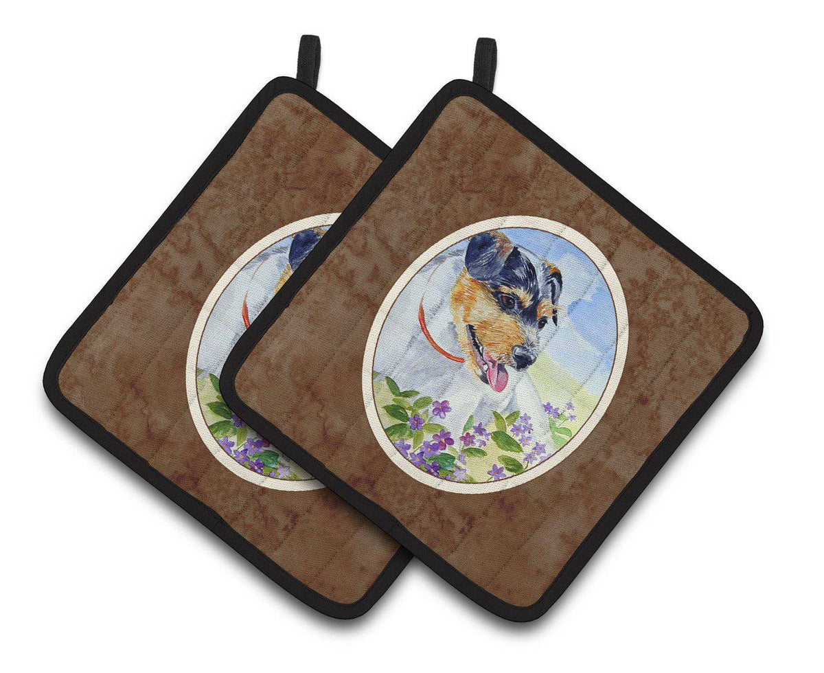 Jack Russell Terrier Pair of Pot Holders 7106PTHD - the-store.com