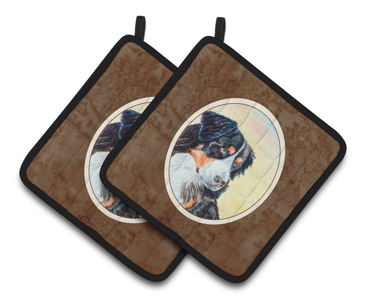 Bernese Mountain Dog Pair of Pot Holders 7131PTHD - the-store.com