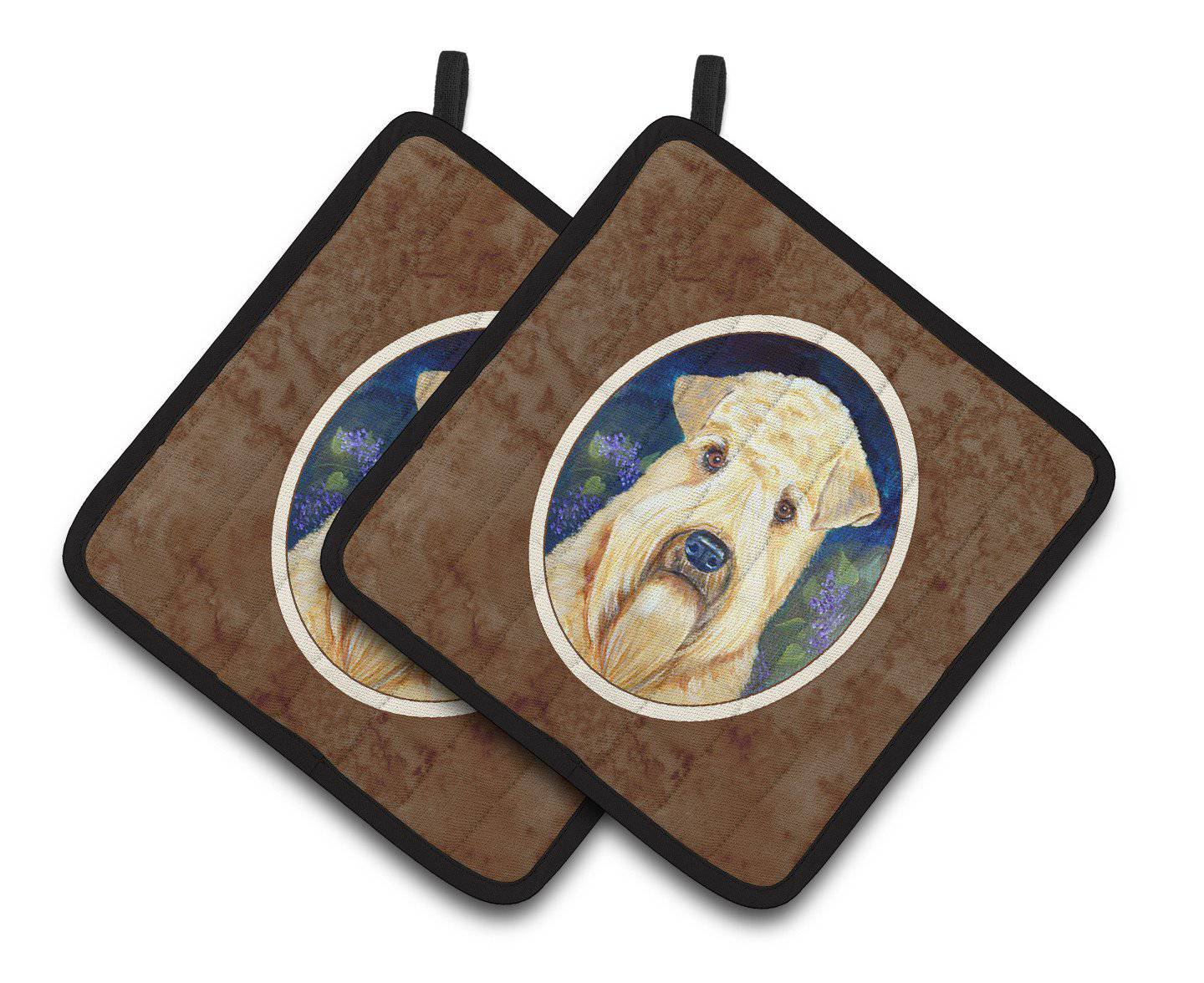 Wheaten Terrier Soft Coated Pair of Pot Holders 7254PTHD - the-store.com