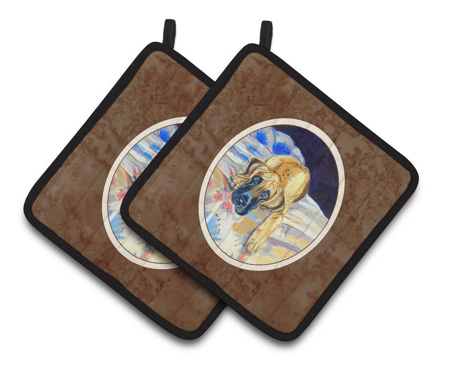 Fawn Great Dane Pair of Pot Holders 7258PTHD - the-store.com