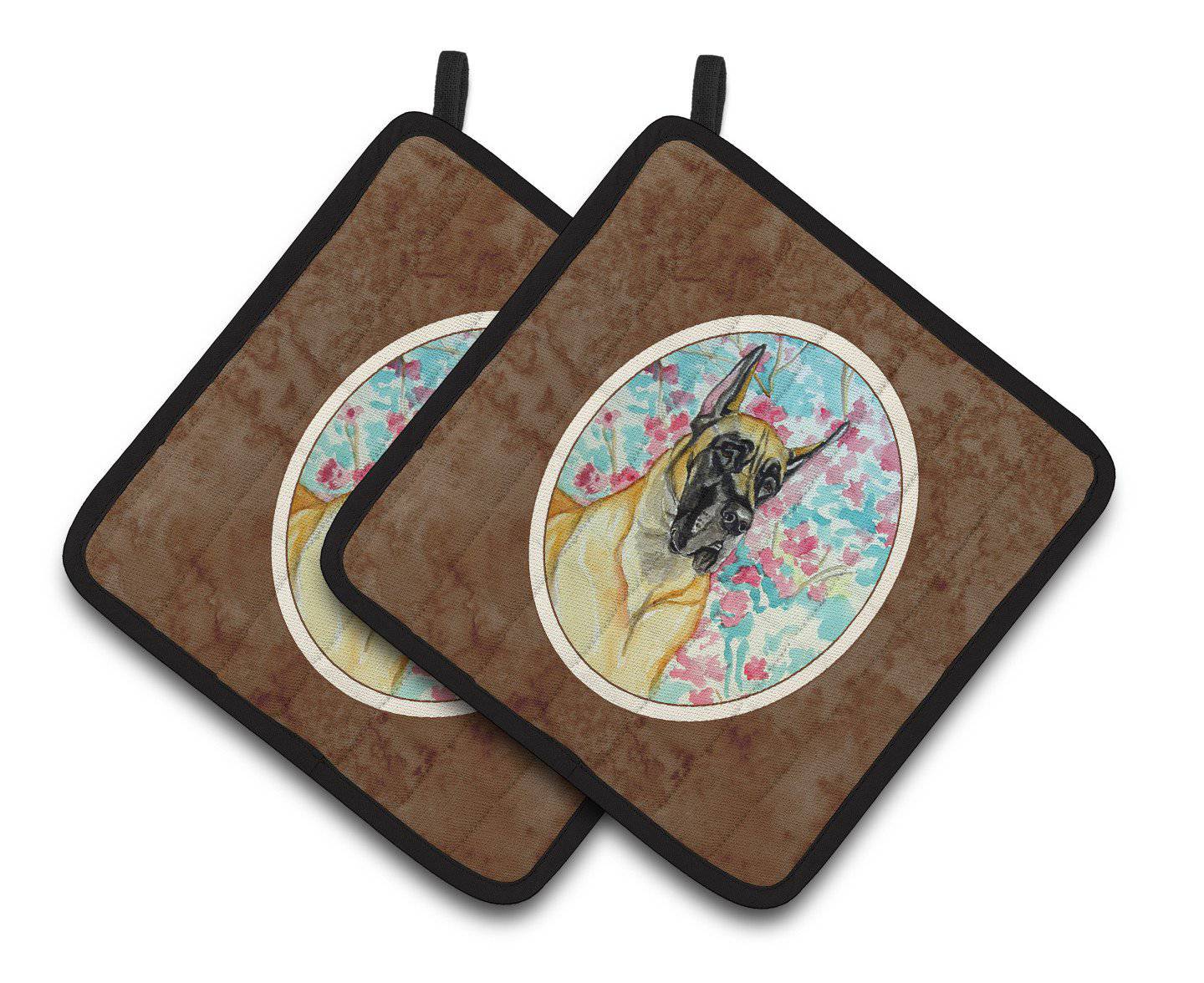 Fawn Great Dane Pair of Pot Holders 7270PTHD - the-store.com