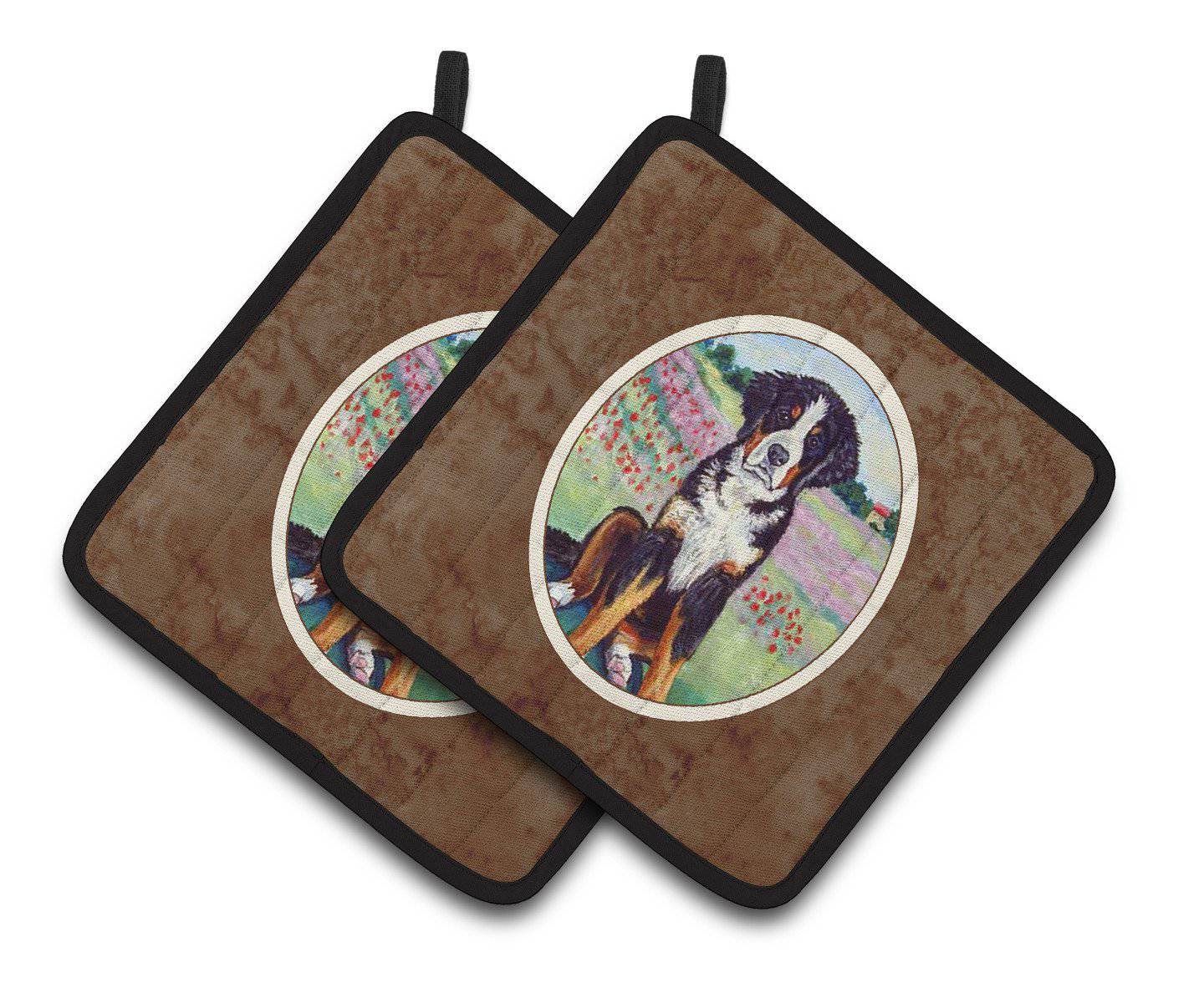 Bernese Mountain Dog Pair of Pot Holders 7011PTHD - the-store.com