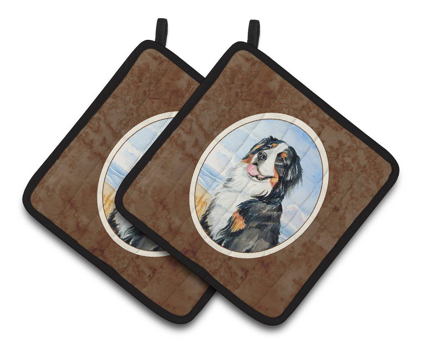 Momma's Love Bernese Mountain Dog Pair of Pot Holders 7012PTHD - the-store.com