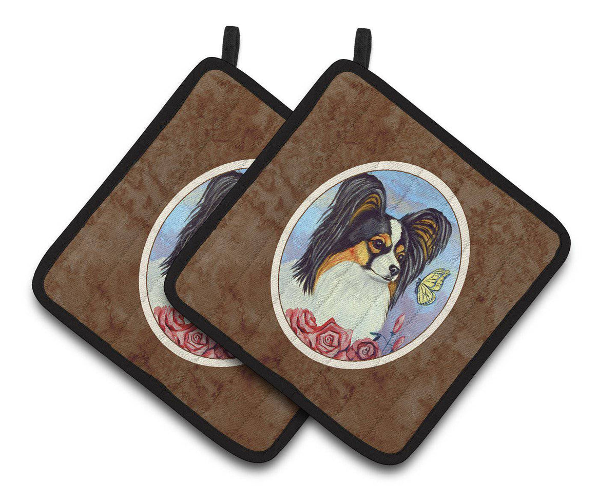 Papillon Yellow Butterfly Pair of Pot Holders 7036PTHD - the-store.com