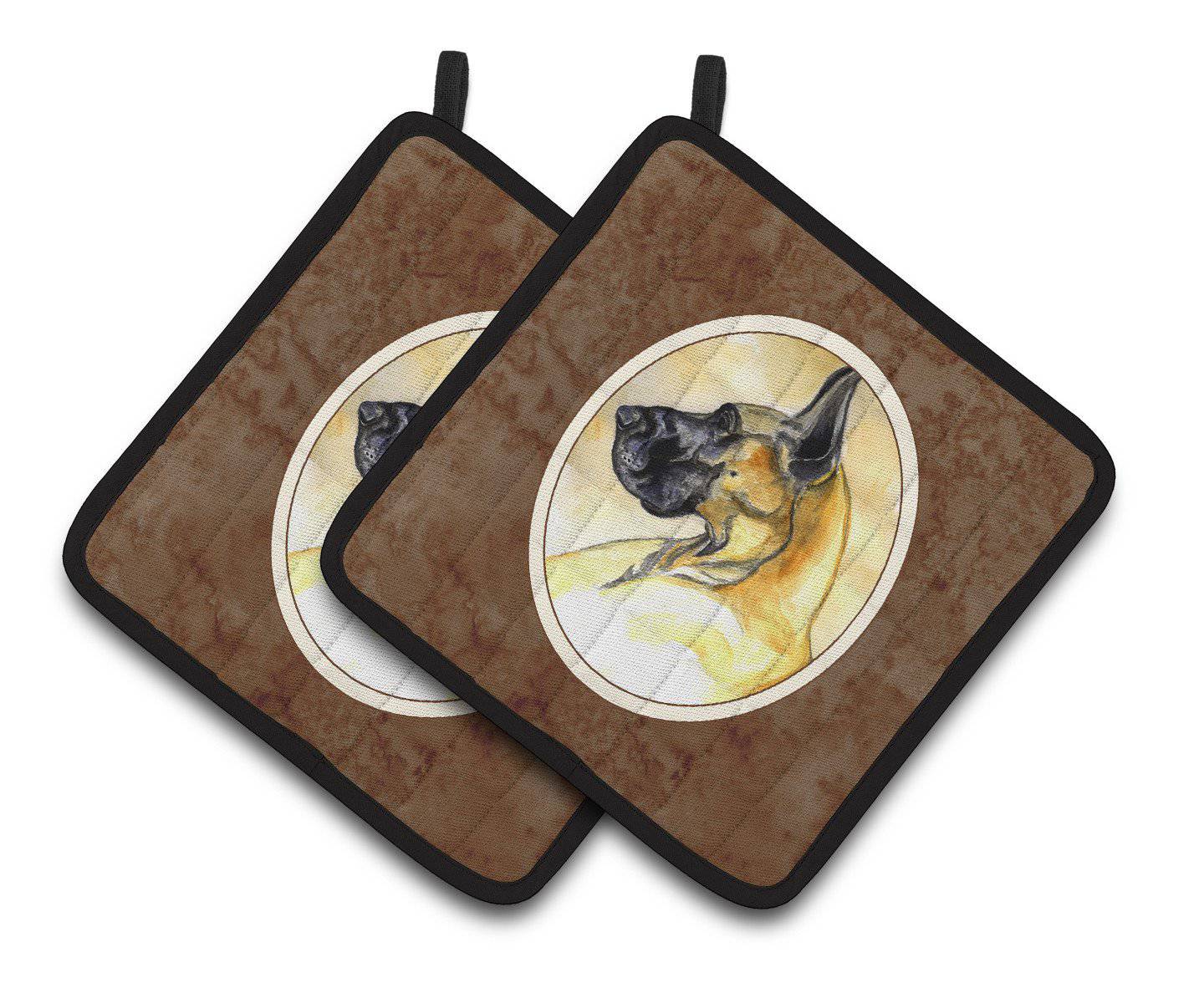 Fawn Great Dane Pair of Pot Holders 7071PTHD - the-store.com