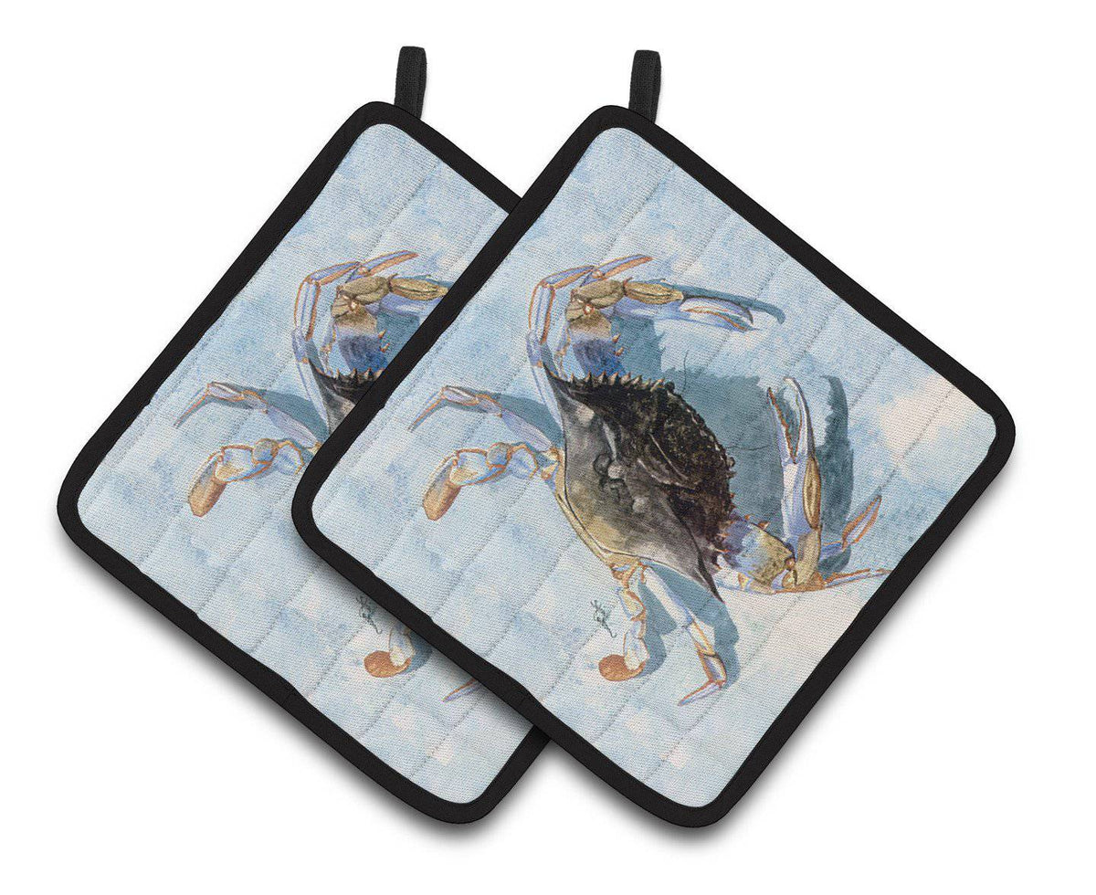 Blue Crab Pair of Pot Holders 8011PTHD - the-store.com