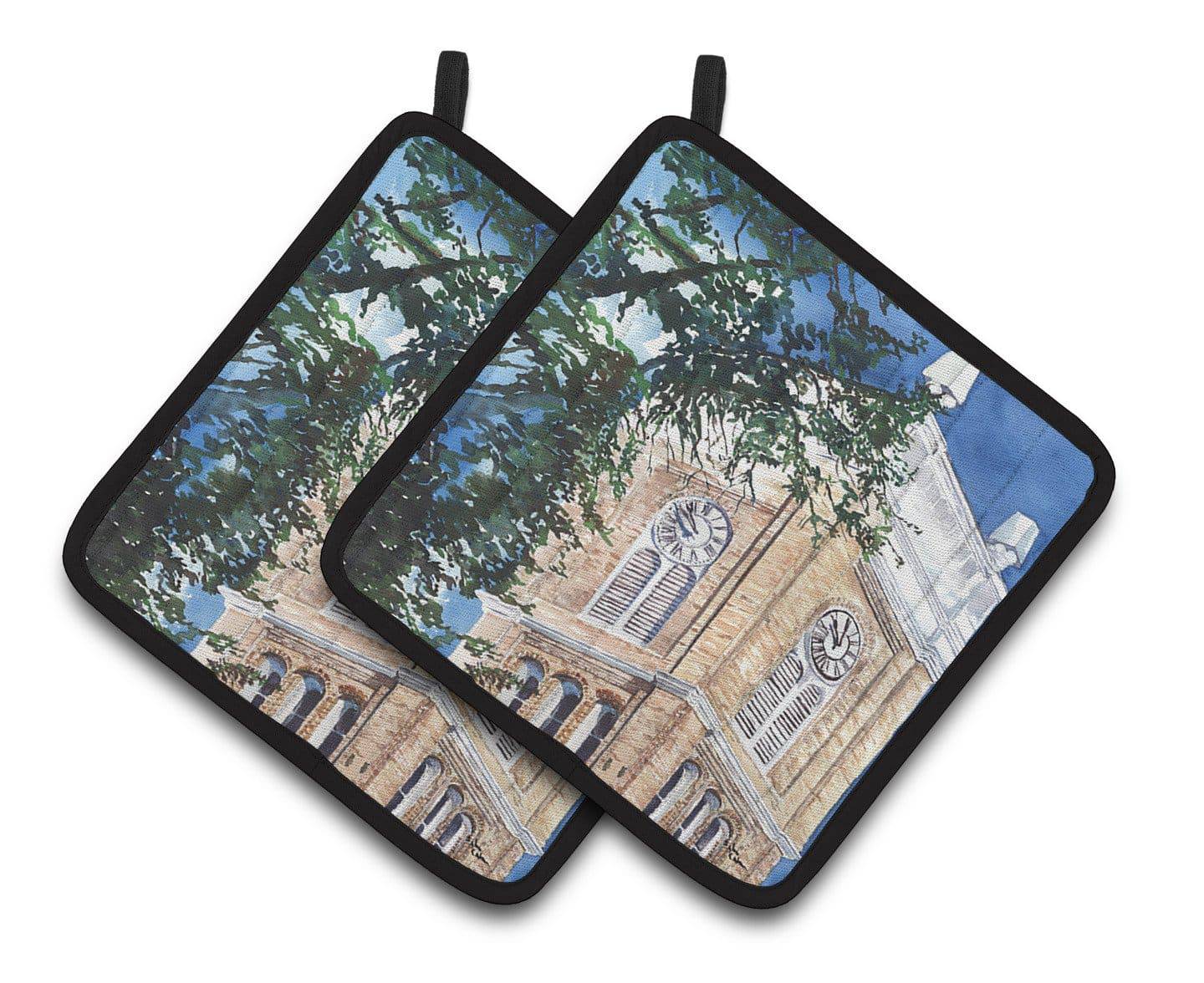 Clock Tower Pair of Pot Holders 8122PTHD - the-store.com