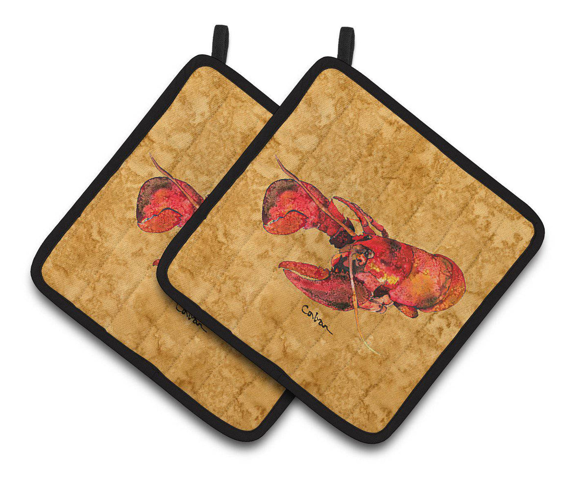 Lobster Pair of Pot Holders 8715PTHD - the-store.com