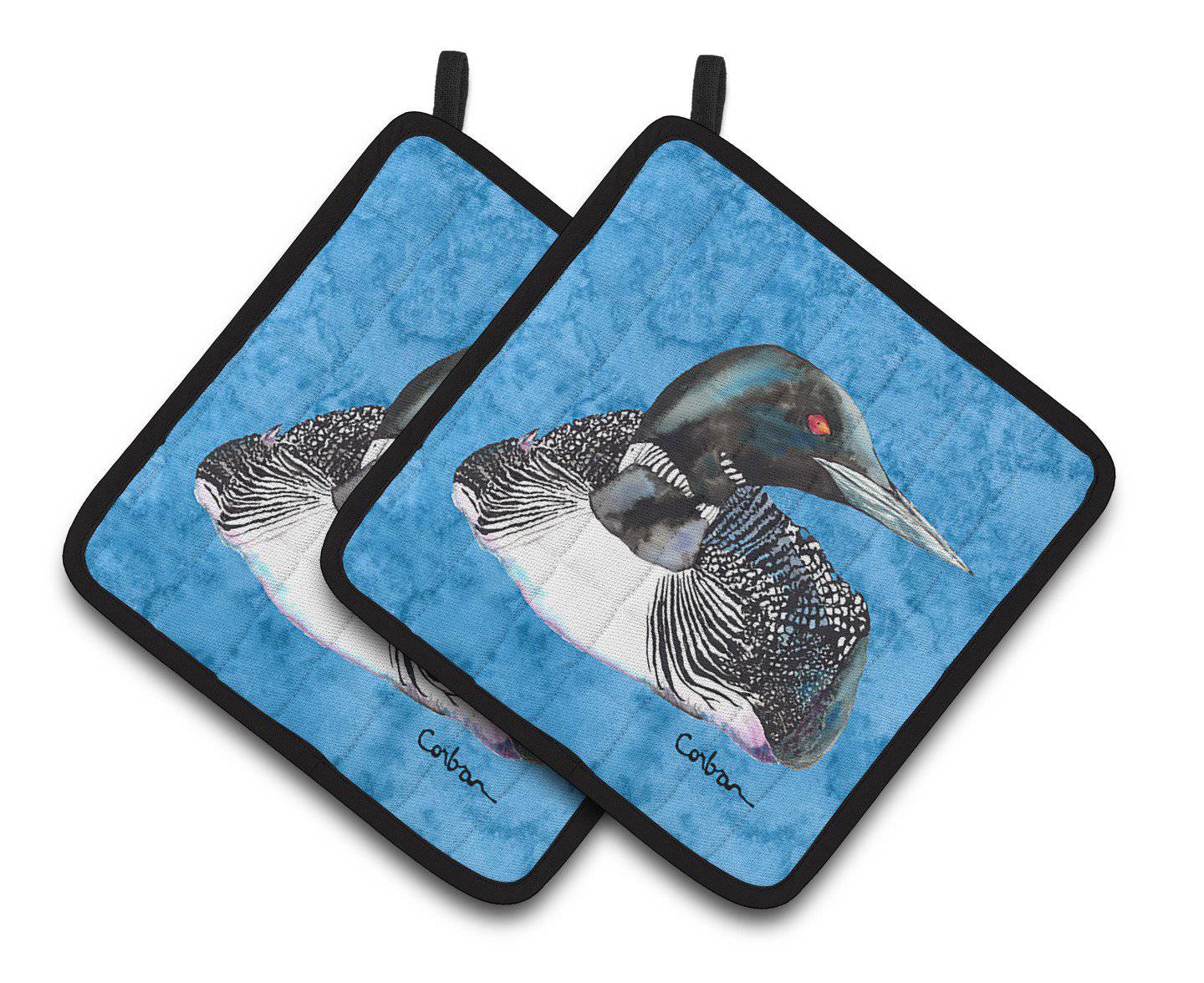 Loon Pair of Pot Holders 8717PTHD - the-store.com