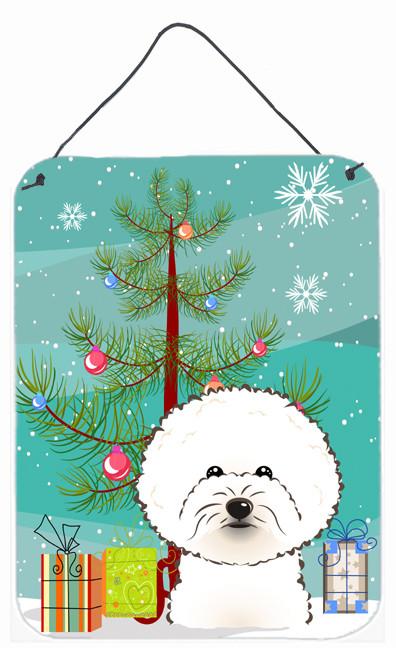 Christmas Tree and Bichon Frise Wall or Door Hanging Prints BB1589DS1216 by Caroline's Treasures