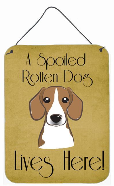 Beagle Spoiled Dog Lives Here Wall or Door Hanging Prints BB1487DS1216 by Caroline's Treasures