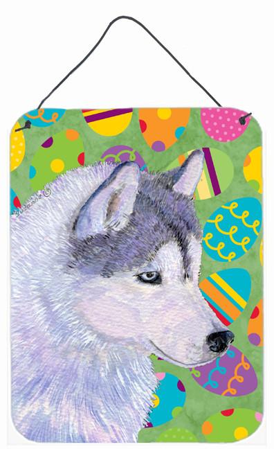 Siberian Husky Easter Eggtravaganza Aluminium Metal Wall or Door Hanging Prints by Caroline&#39;s Treasures