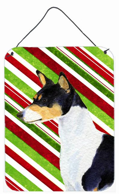 Basenji Candy Cane Holiday Christmas Wall or Door Hanging Prints by Caroline's Treasures