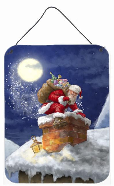 Christmas Santa Claus in the Chimney Wall or Door Hanging Prints APH5479DS1216 by Caroline&#39;s Treasures
