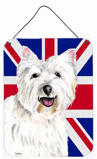 Westie with English Union Jack British Flag Wall or Door Hanging Prints SC9827DS1216 by Caroline&#39;s Treasures