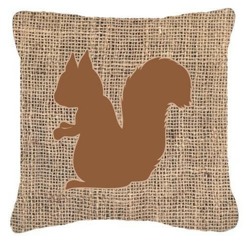 Squirrel Burlap and Brown   Canvas Fabric Decorative Pillow BB1119 - the-store.com