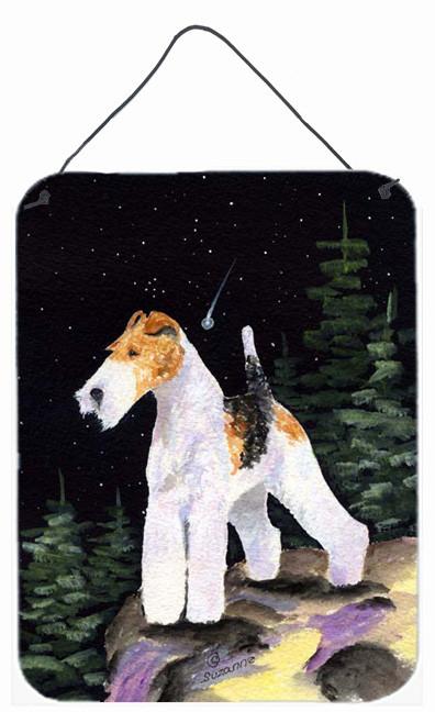 Starry Night Fox Terrier Aluminium Metal Wall or Door Hanging Prints by Caroline's Treasures