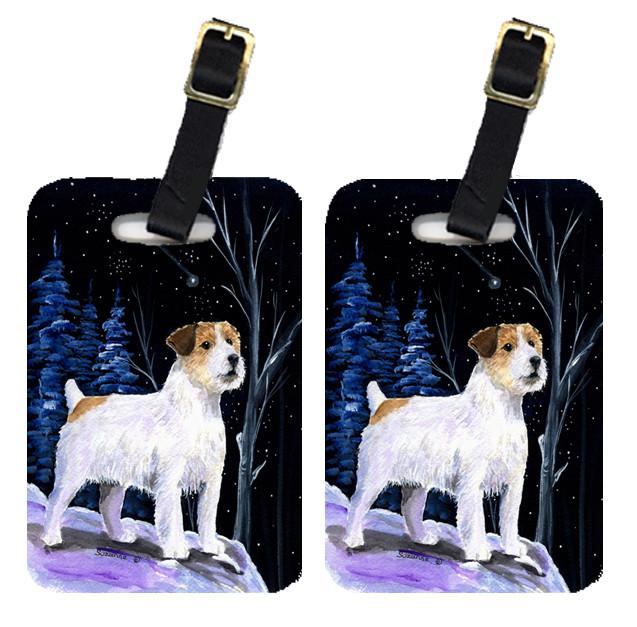 Starry Night Jack Russell Terrier Luggage Tags Pair of 2 by Caroline&#39;s Treasures
