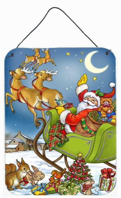 Christmas Santa taking Off Wall or Door Hanging Prints APH4570DS1216 by Caroline&#39;s Treasures