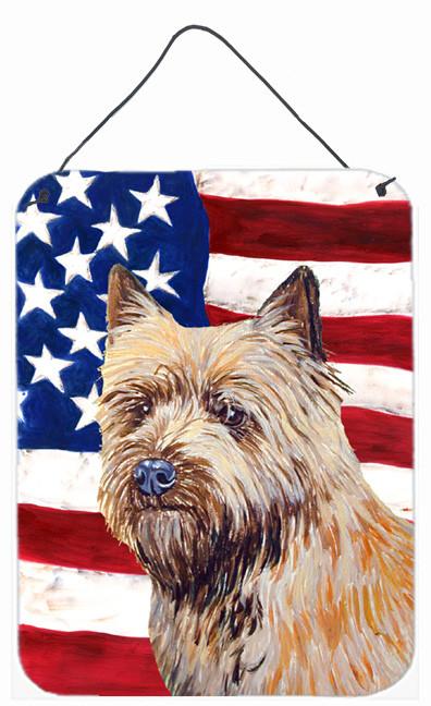 USA American Flag with Cairn Terrier Wall or Door Hanging Prints by Caroline&#39;s Treasures