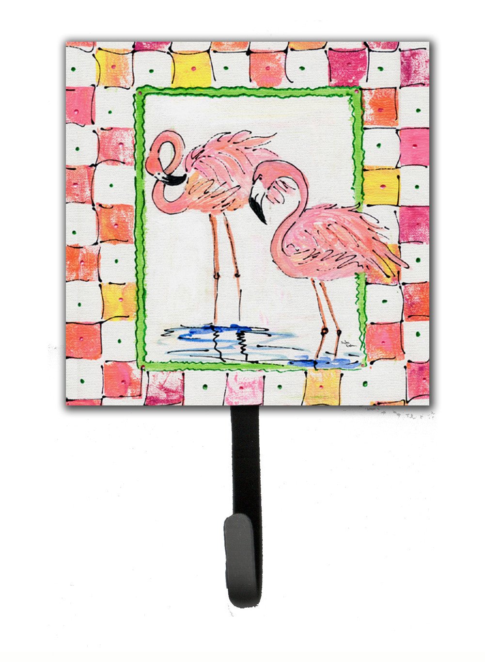 Bird - Flamingo Leash Holder or Key Hook by Caroline's Treasures