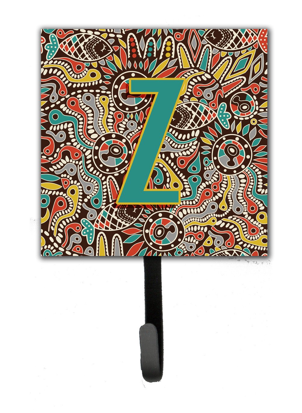 Letter Z Retro Tribal Alphabet Initial Leash or Key Holder CJ2013-ZSH4 by Caroline's Treasures