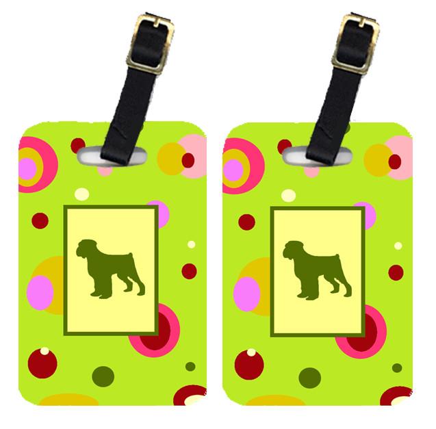 Pair of 2 Black Russian Terrier Luggage Tags by Caroline&#39;s Treasures
