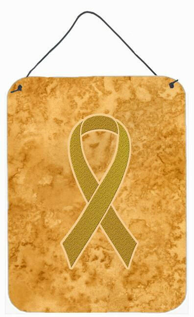 Gold Ribbon for Childhood Cancers Awareness Wall or Door Hanging Prints AN1209DS1216 by Caroline&#39;s Treasures