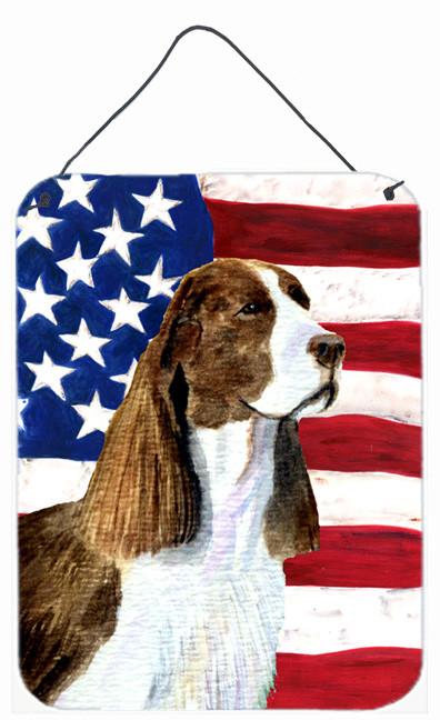 USA American Flag with Springer Spaniel Wall or Door Hanging Prints by Caroline&#39;s Treasures