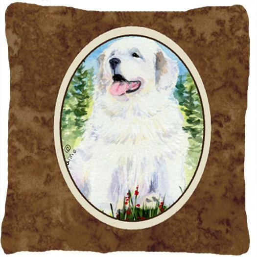 Great Pyrenees Decorative   Canvas Fabric Pillow by Caroline's Treasures